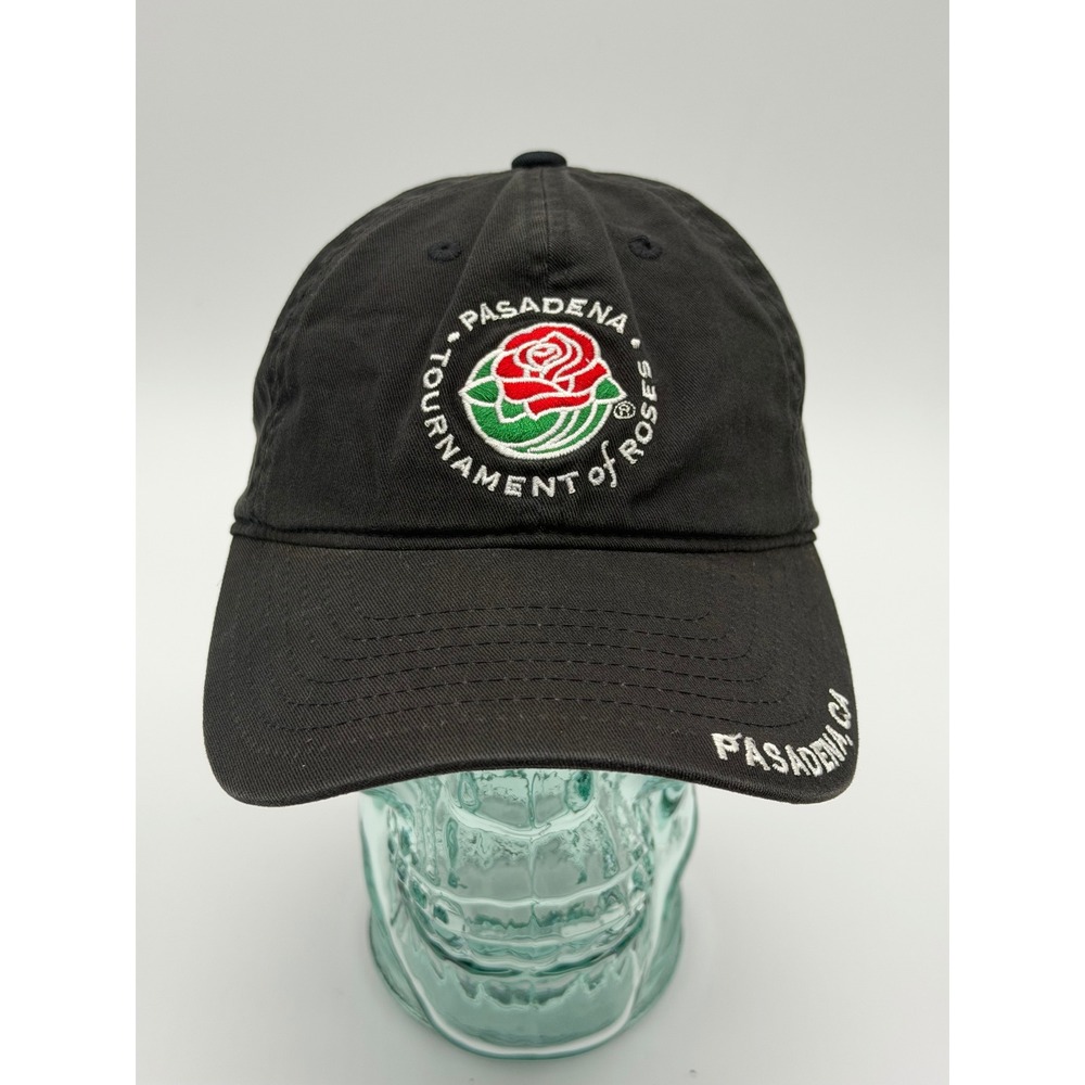 Pasadena Tournament of Roses Rose Parade Embroidered Black Hat Adjustable